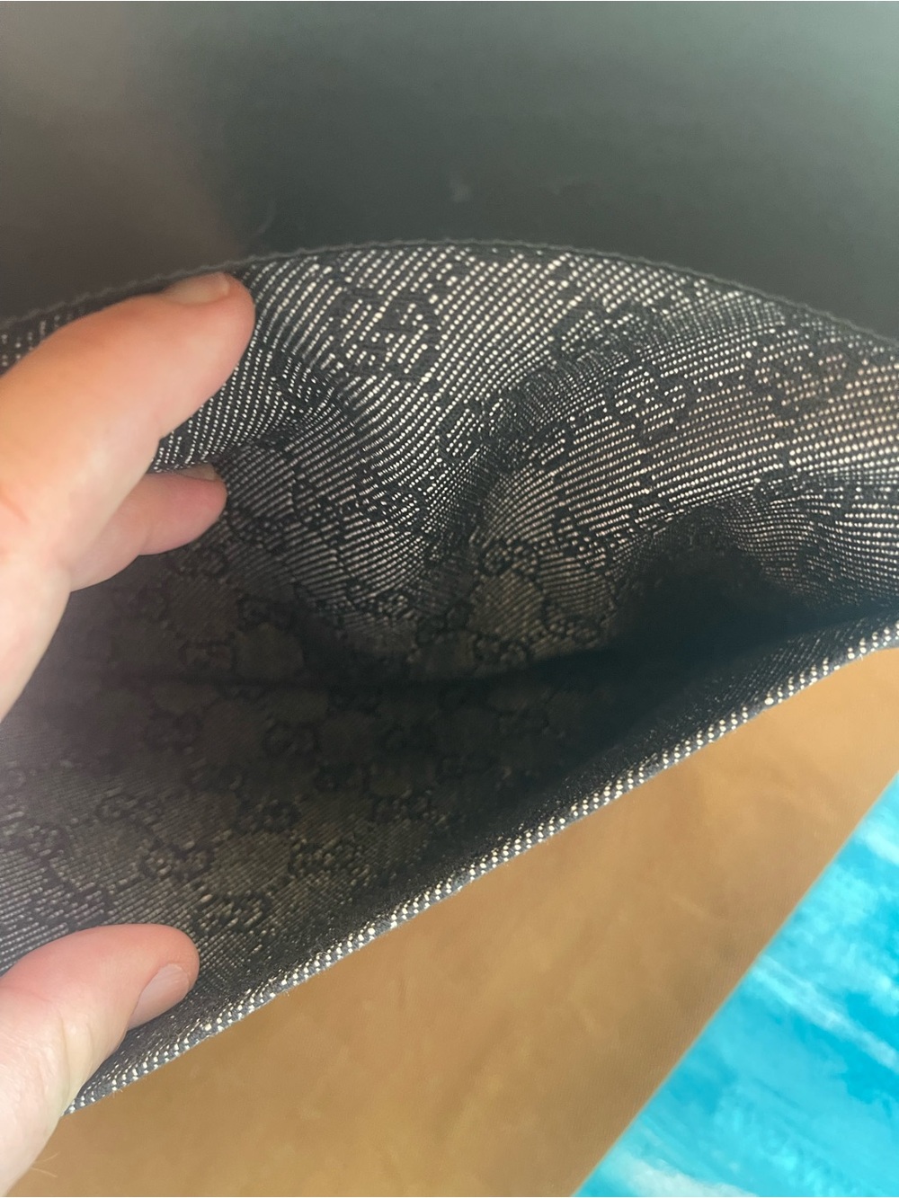 Gucci Black GG Supreme Crossbody Bag with Gold Charm - Picture 5 of 16